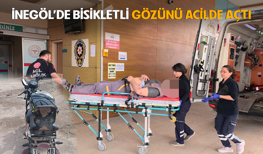 Bursa İnegöl'de elektrikli bisiklet ile otomobil çarpıştı