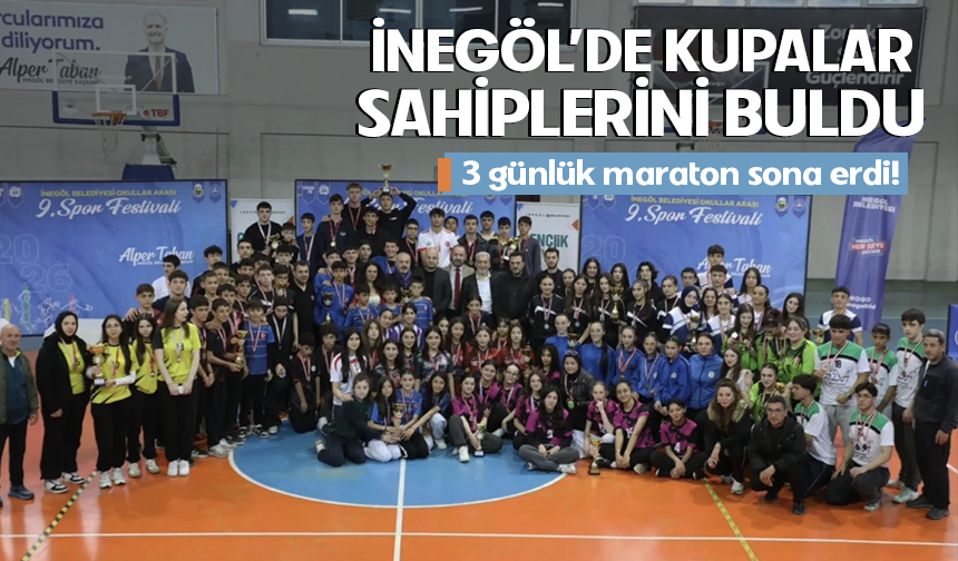 Bursa İnegöl'de Puanlı Atletizmde Kupalar Sahiplerini Buldu