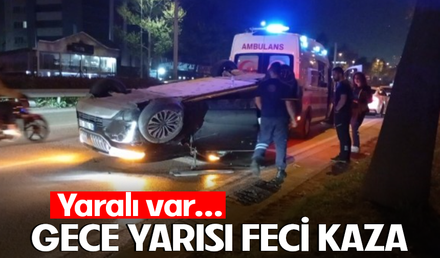 Bursa Osmangazi'de otomobil takla attı, 1 yaralı