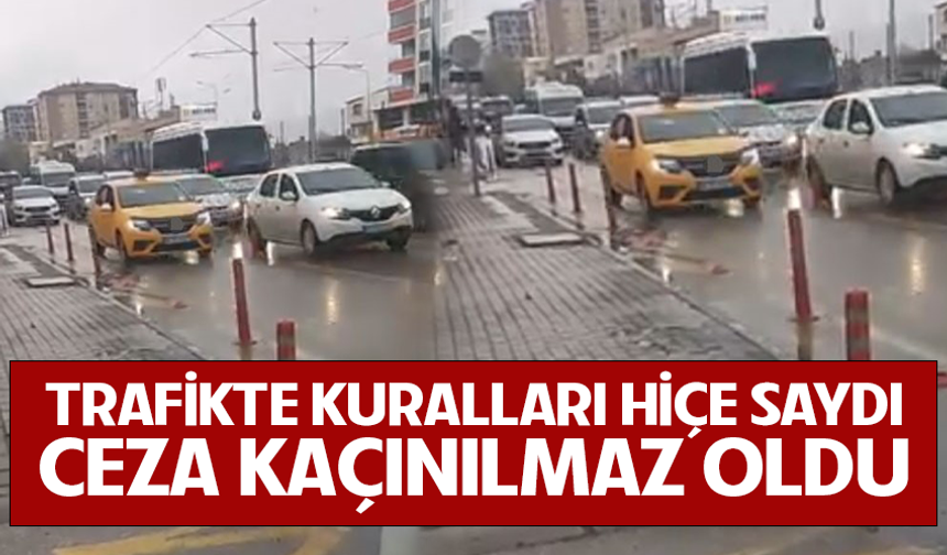 Bursa'da tehlikeli manevraya ceza: 3 bin lira kesildi