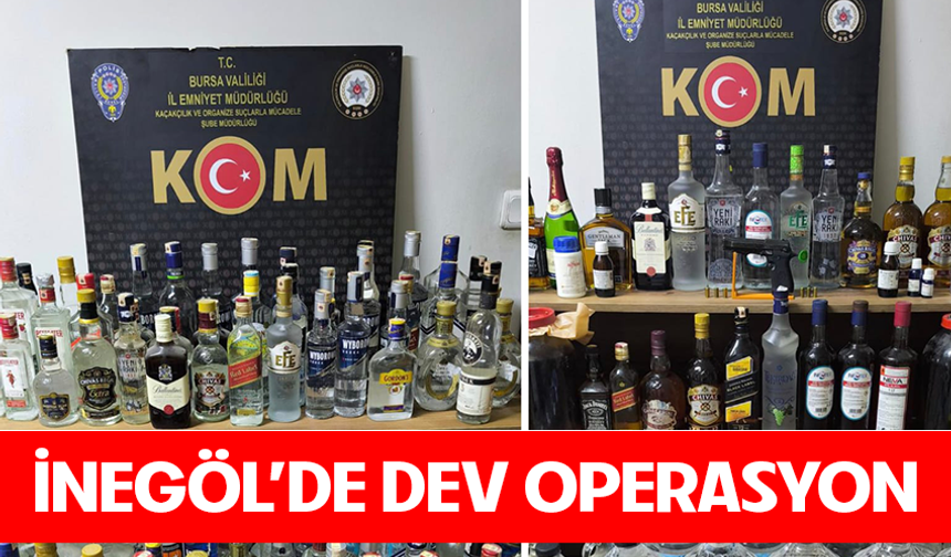 Bursa İnegöl'de sahte alkol operasyonu!