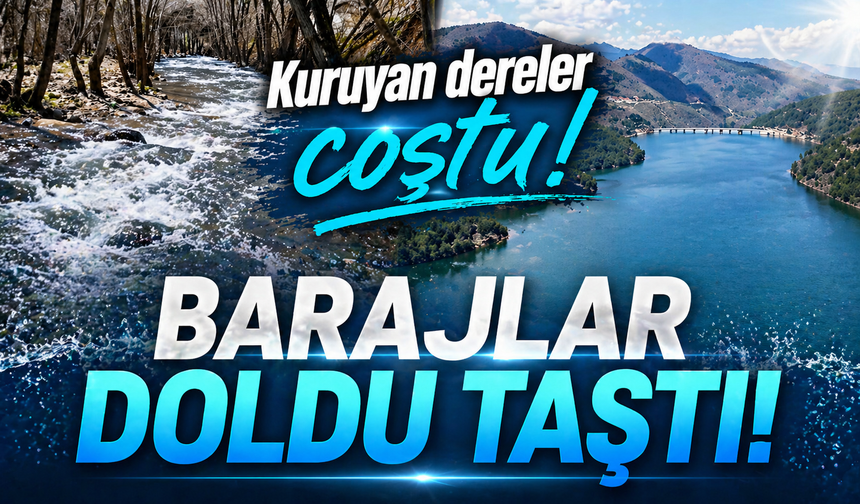 Son yağışlar Nilüfer Barajı'nı doldurdu, dereler coştu