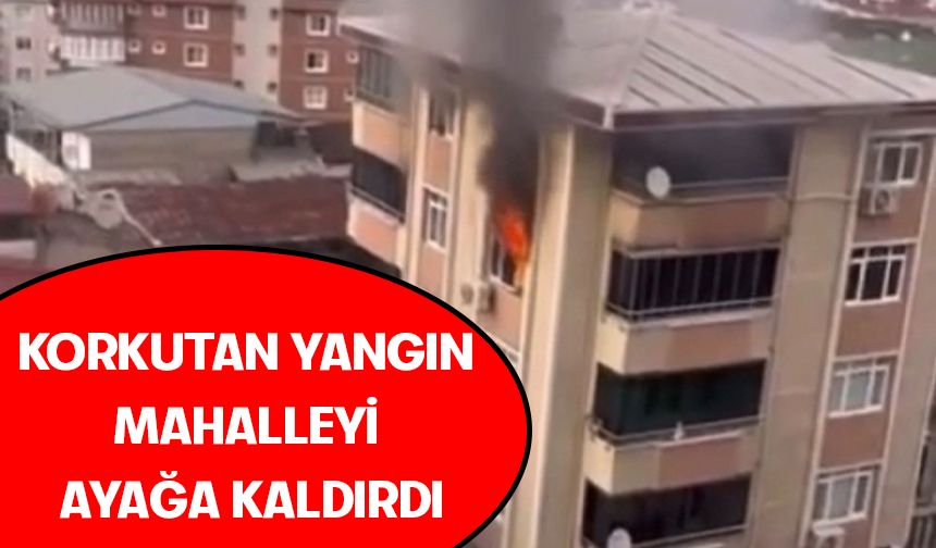 Bursa’da Yıldırım'da  apartman dairesinde çıkan yangın, mahalleyi ayağa kaldırdı