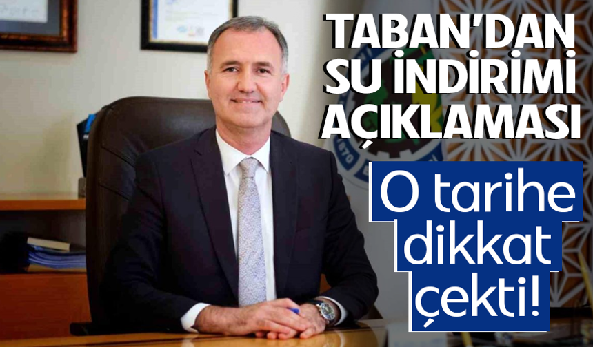 Alper Taban'dan su indirimi açıklaması! O tarihe dikkat çekti