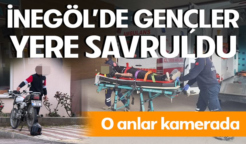 Bursa İnegöl'de gençler yere savruldular: 2 yaralı