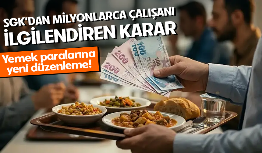 Yemek bedelinde sigorta primi istisna tutarı 300 TL oldu