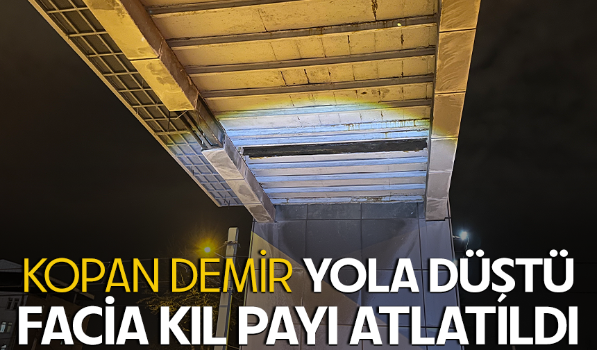 Bursa'da faciaya ramak kala, ağır demir aracın önüne düştü