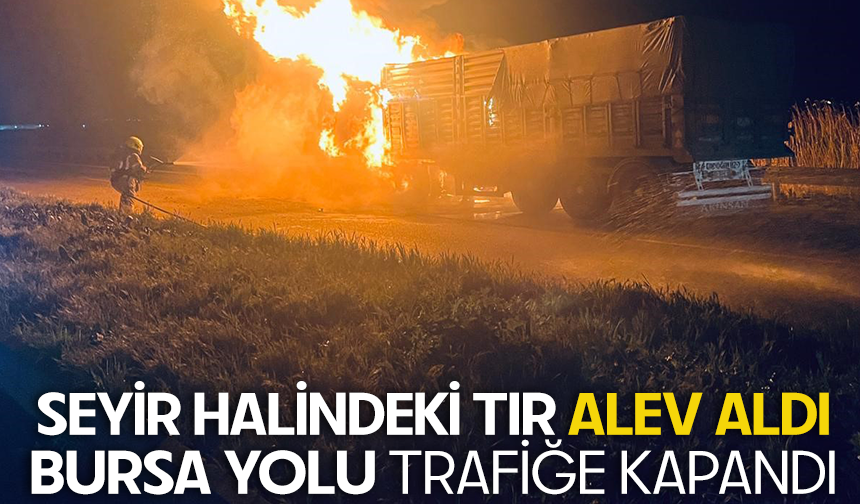 Karacabey’de tır yangını: Bursa yolu trafiğe kapandı