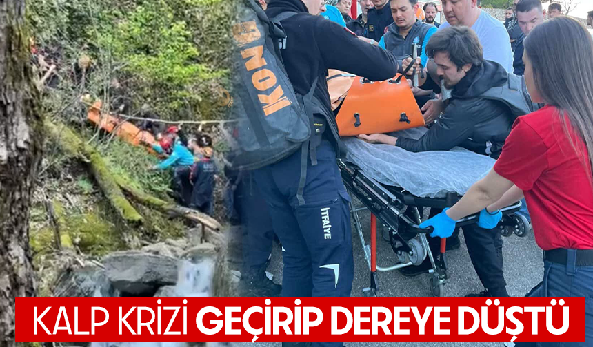 Bursa Yıldırım'da kalp krizi geçirip dereye düştü