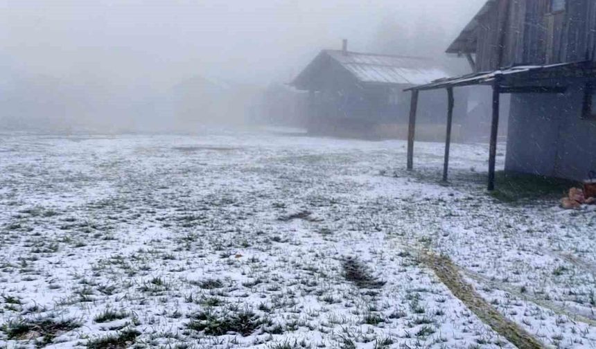 Bahar beklenirken kış geldi, yüksek kesimler beyaz örtüyle kaplandı