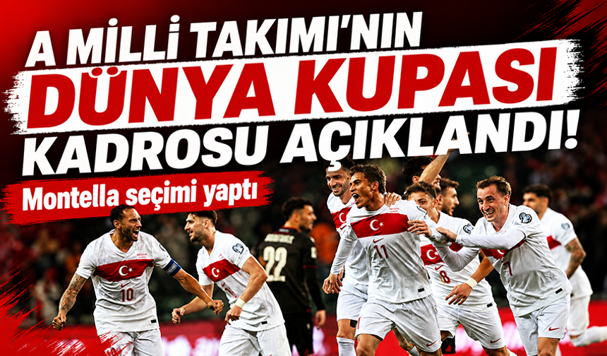 A Milli Futbol Takımı'nın Dünya Kupası kadrosu açıklandı