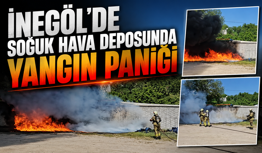 Bursa İnegöl'de soğuk hava deposunda yangın paniği