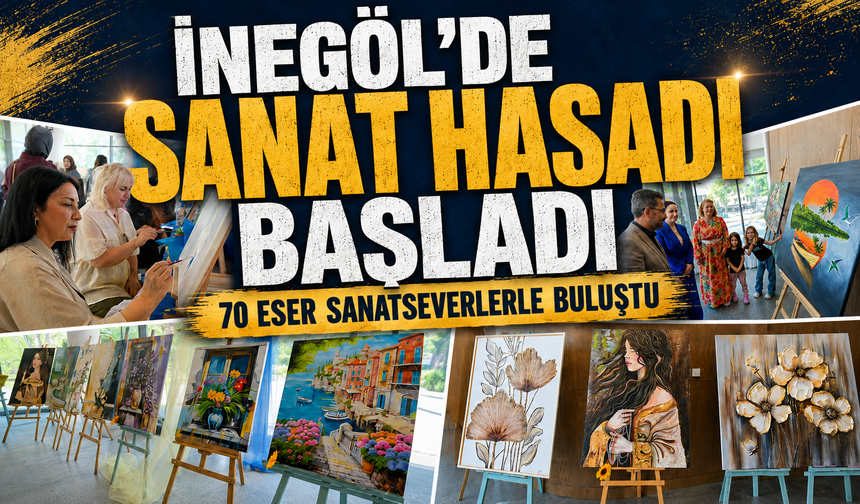 Bursa İnegöl'de kursiyerlerin eserleri görücüye çıktı