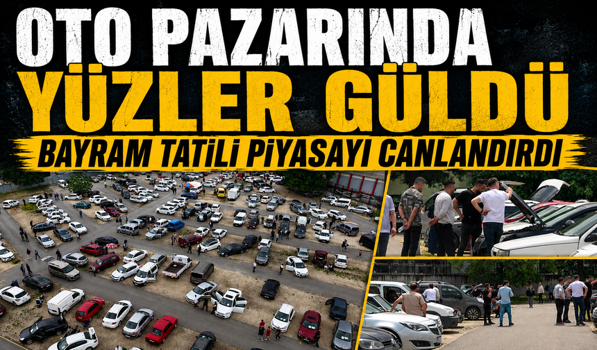 Bayram öncesi Bursa oto pazarında yoğunluk