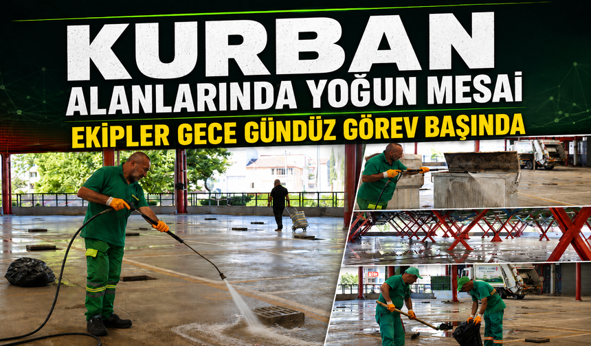 Osmangazi’de kurban kesim alanları titizlikle temizleniyor