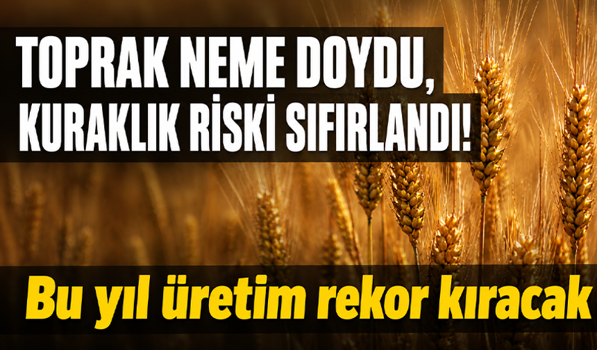 Toprak neme doydu, kuraklık riski sıfırlandı!