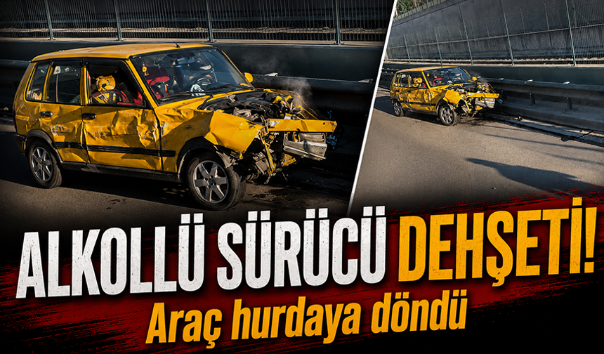 Bursa'da alkollü sürücü direksiyon hakimiyetini kaybetti, bariyerlere çarptı