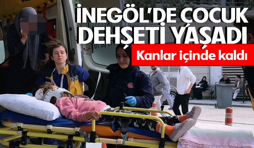 Bursa İnegöl'de çocuğun başına mermer düştü