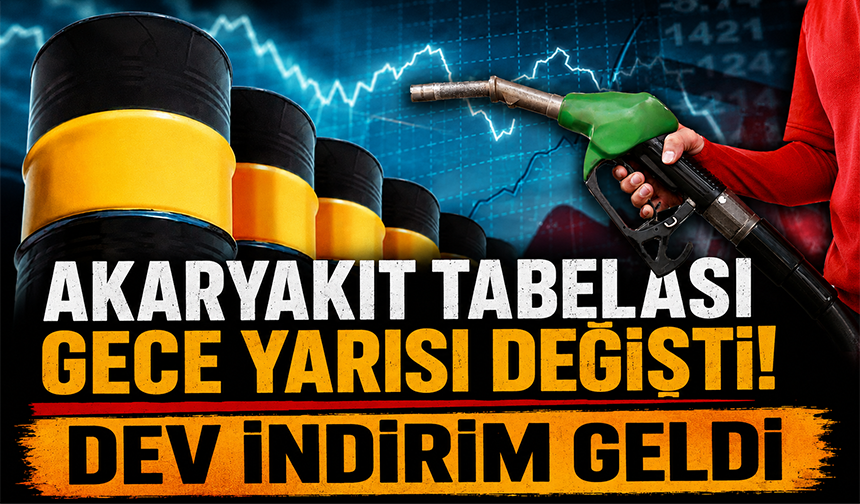 Akaryakıt fiyatları gece yarısı değişti