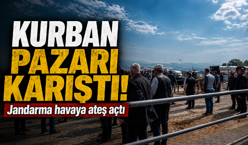 Bursa'da kurban pazarında kavga! Jandarma havaya ateş açtı, kadın astsubay araya girdi