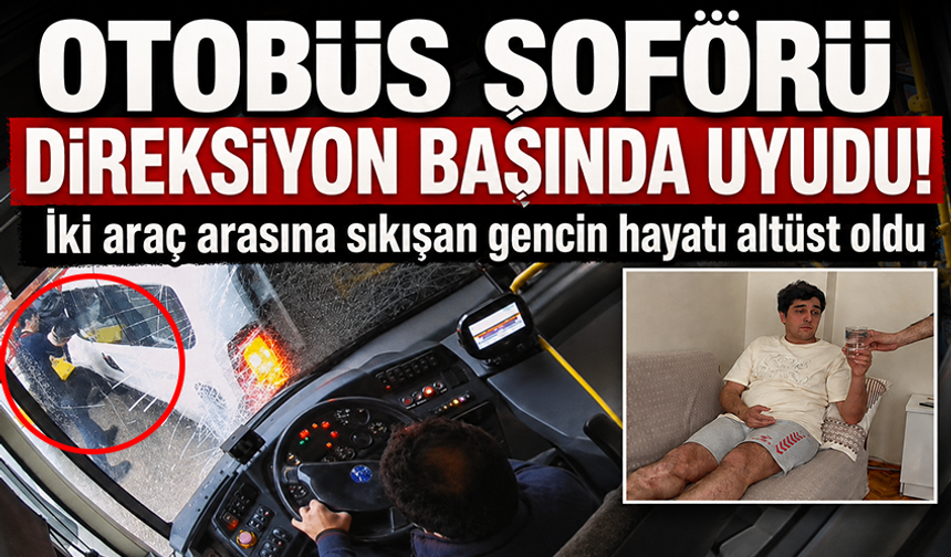 Bursa'da otobüs şoförü uykuya daldı, önündeki araca çarptı... O anlar kamerada