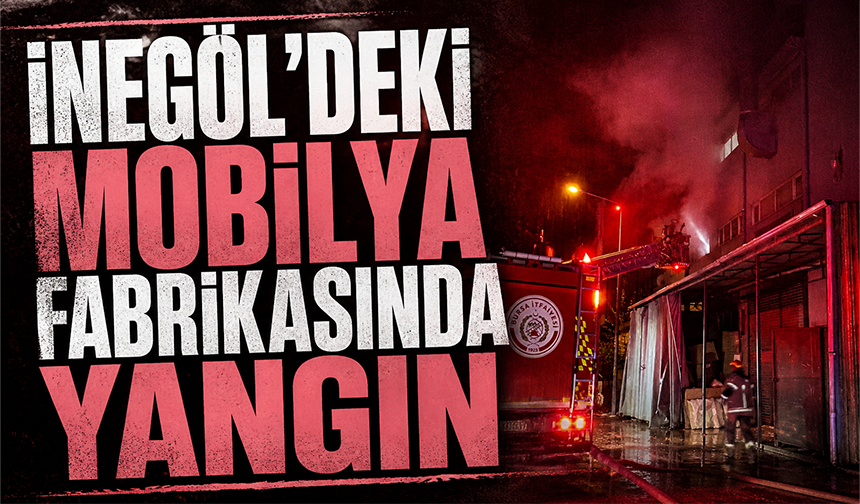 Bursa İnegöl'deki mobilya fabrikasında yangın