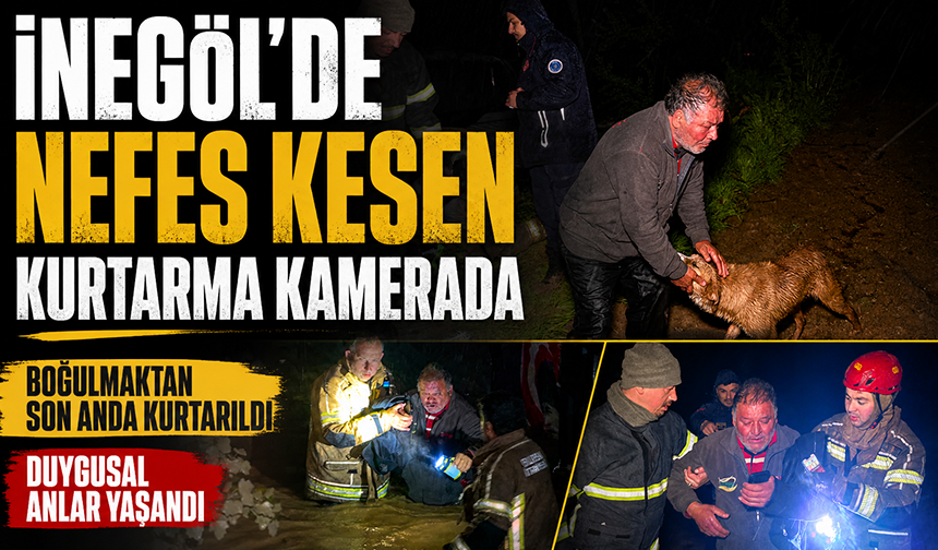 İnegöl'de nefes kurtarma kamerada | Boğulmaktan son anda kurtarıldı