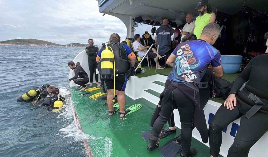 Ayvalık'ta bin 500 yıllık Bizans batığı sportif dalışa açıldı