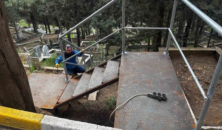 Mezarlıklarda erişim ve güvenlik artırılıyor