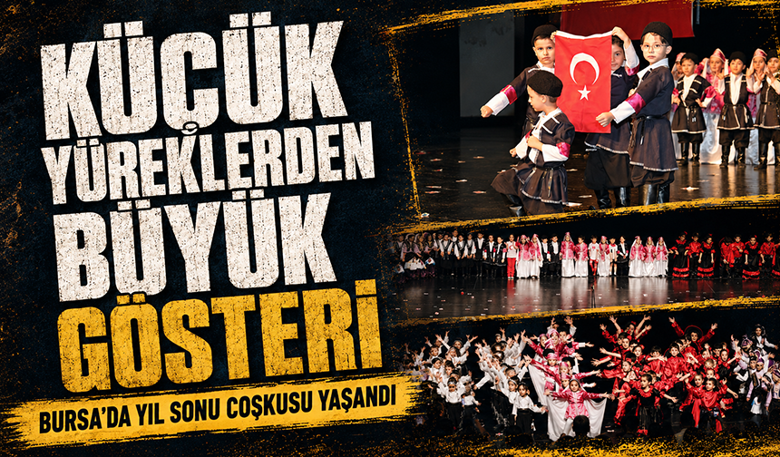 Minikler yıl sonu gösterisinde hünerlerini sergiledi