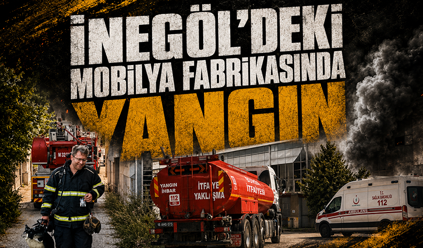 Bursa İnegöl'deki mobilya fabrikasında yangın