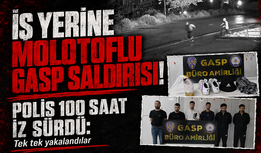 Bursa'da iş yerini ateşe verirken az daha kendileri yanıyordu: O anlar kamerada