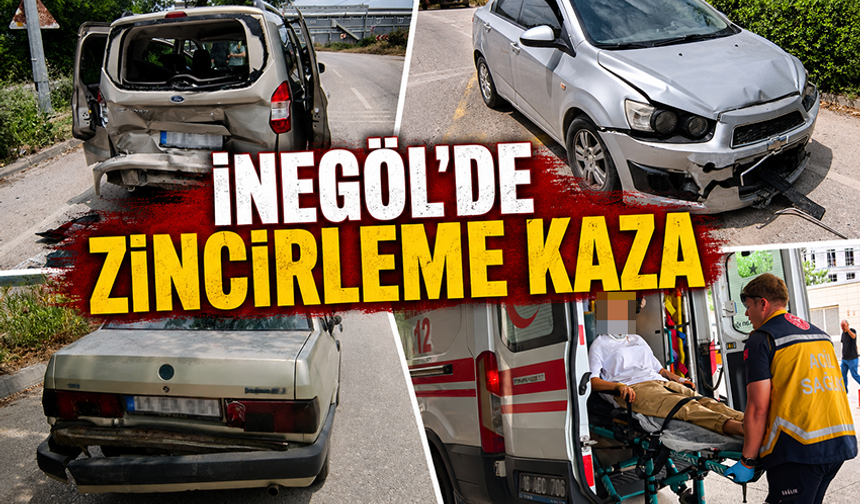 Bursa İnegöl'de zincirleme kaza