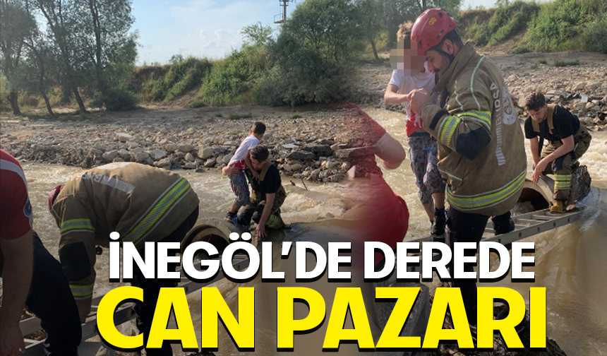 Bursa İnegöl'de derede can pazarı
