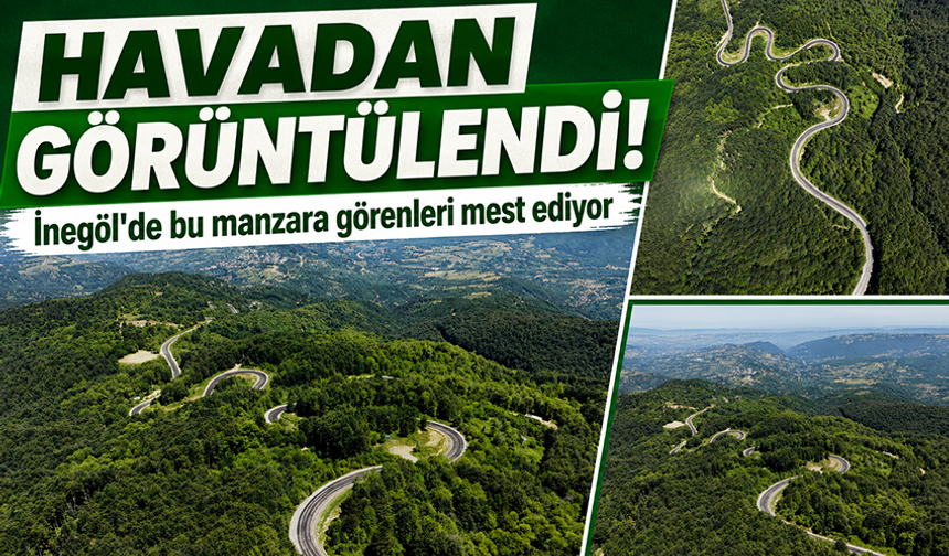 Havadan görüntülendi! İnegöl'de bu manzara görenleri mest ediyor