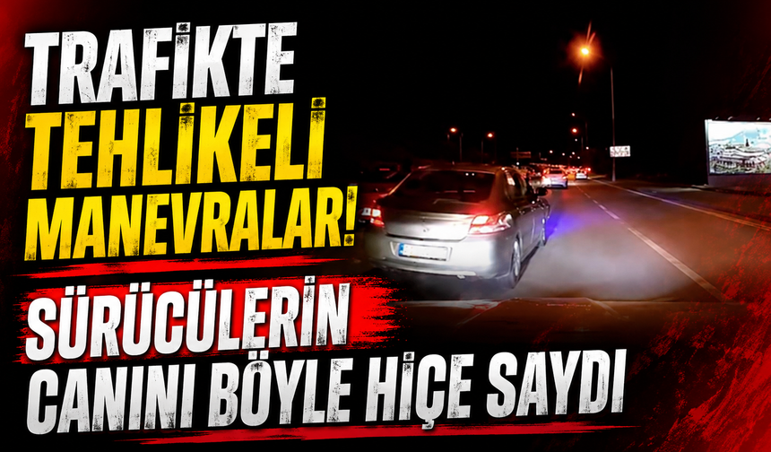 Bursa Osmangazi'de makas atan sürücü tehlikeli anlara neden oldu