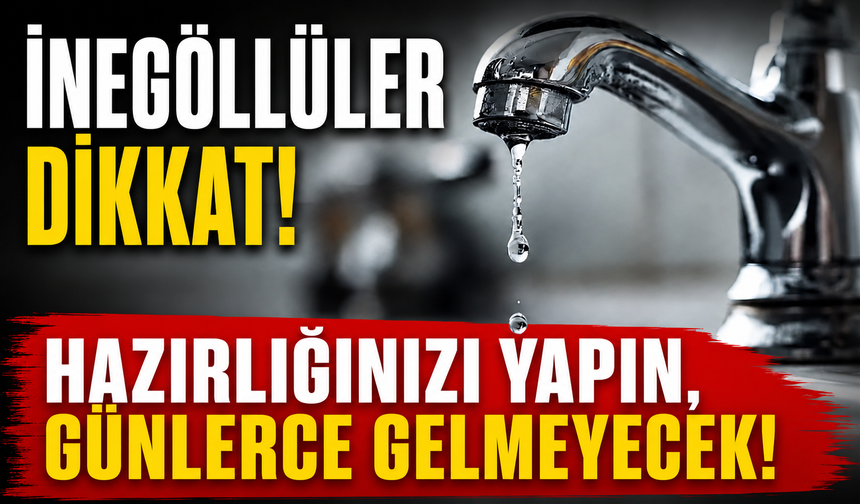 İnegöl'de su kesintisi