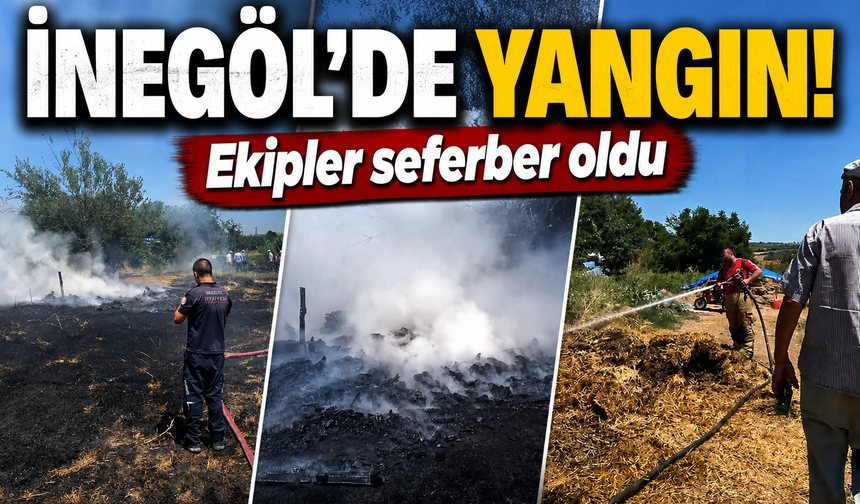 Bursa İnegöl'de anız yangını! Ekipler seferber oldu
