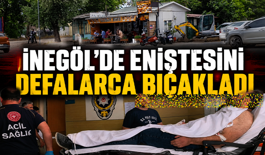 Bursa İnegöl'de eniştesini defalarca b*çakladı