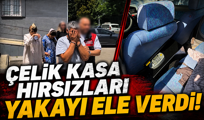 Bursa'da çaldıkları çelik kasayla yakalandılar!