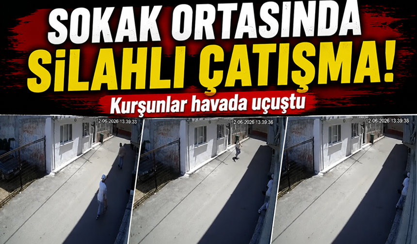 Bursa Osmangazi'de kurşunların havada uçuştuğu kavga kameraya yansıdı