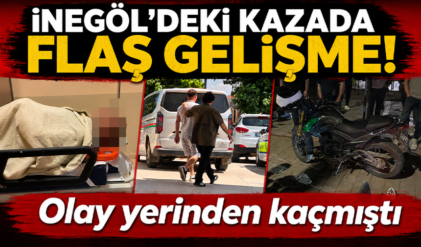 İnegöl'deki kazada flaş gelişme! Olay yerinden kaçmıştı, tutuklandı