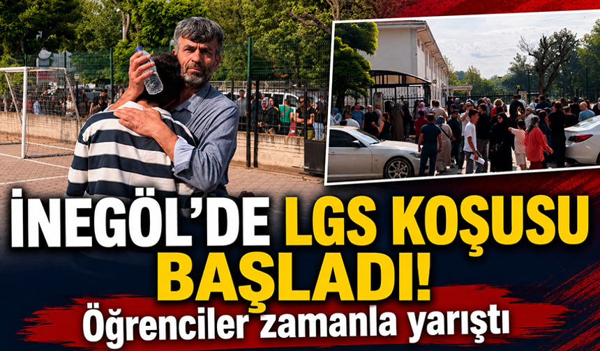 Bursa İnegöl'de LGS koşusu başladı! Öğrenciler zamanla yarıştı