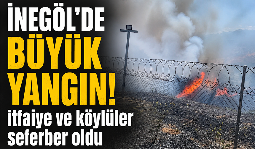 Bursa İnegöl'de güneş panelleri bölgesinde büyük yangın!