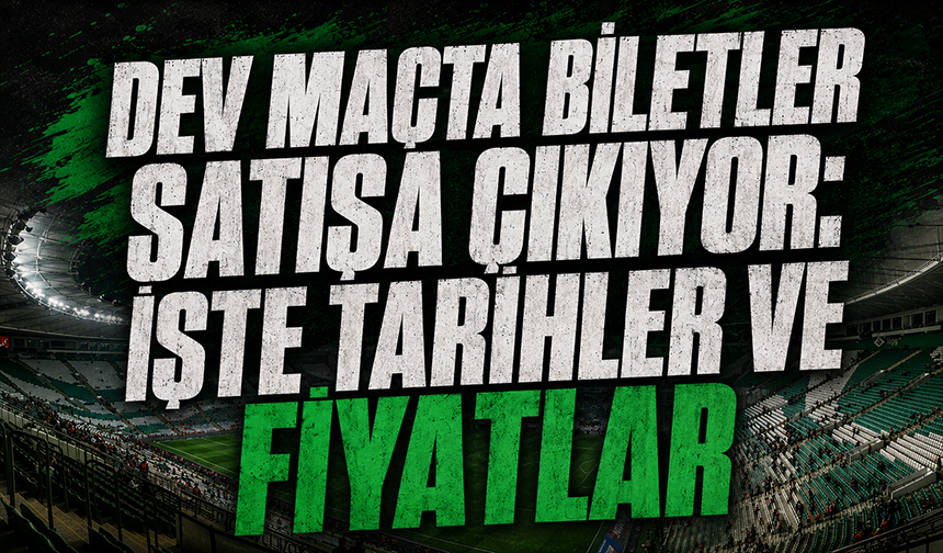 Bursaspor-Shakhtar Donetsk maçı bilet detayları açıklandı
