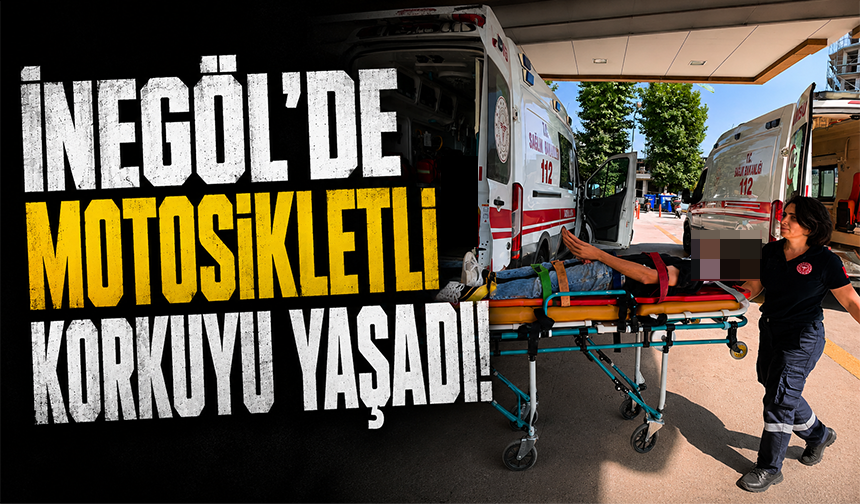 Bursa İnegöl'de otomobil ile motosiklet çarpıştı