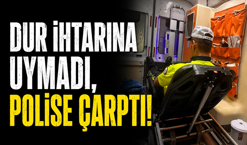 Bursa Nilüfer'de dur ihtarına uymadı, motosikletini polisin üzerine sürdü