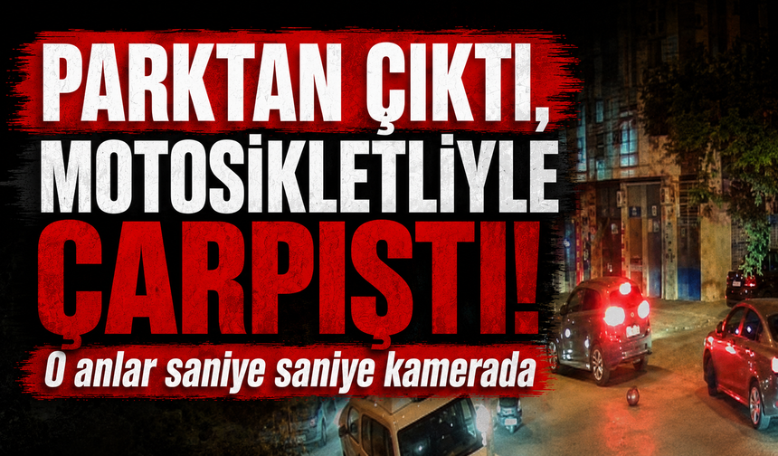Bursa Gemlik'te park yerinden çıkan otomobile çarpan motosikletli yaralandı