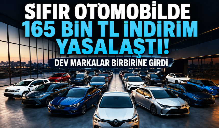 Sıfır otomobilde 165 bin TL indirim yasalaştı: Dev markalar birbirine girdi