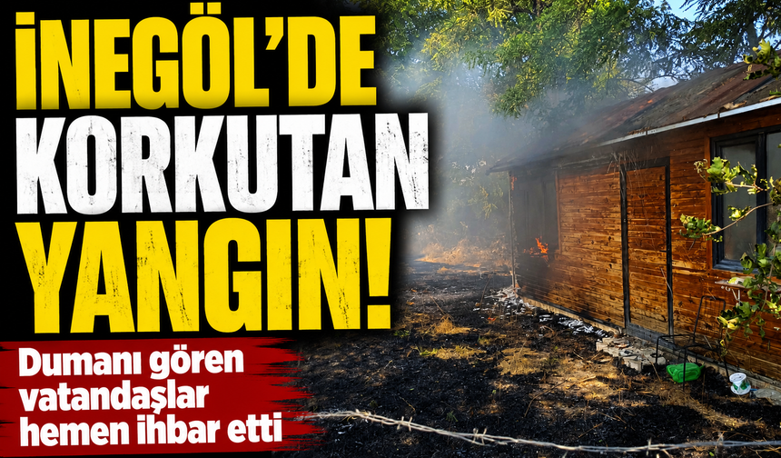 Bursa İnegöl'de baraka yangını paniği
